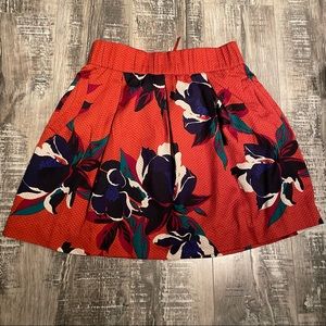 Anthropologie Maeve Patterned Mini Skirt